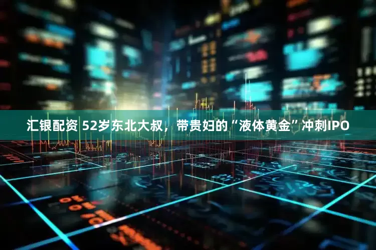 汇银配资 52岁东北大叔，带贵妇的“液体黄金”冲刺IPO