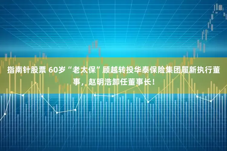 指南针股票 60岁“老太保”顾越转投华泰保险集团履新执行董事，赵明浩卸任董事长！